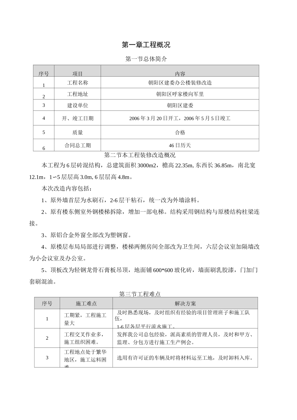 办公楼装修改造施工方案 _第2页