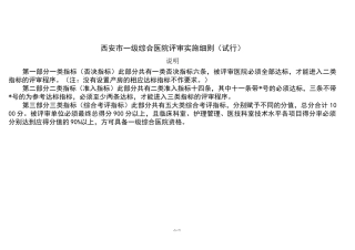一级医院标准
