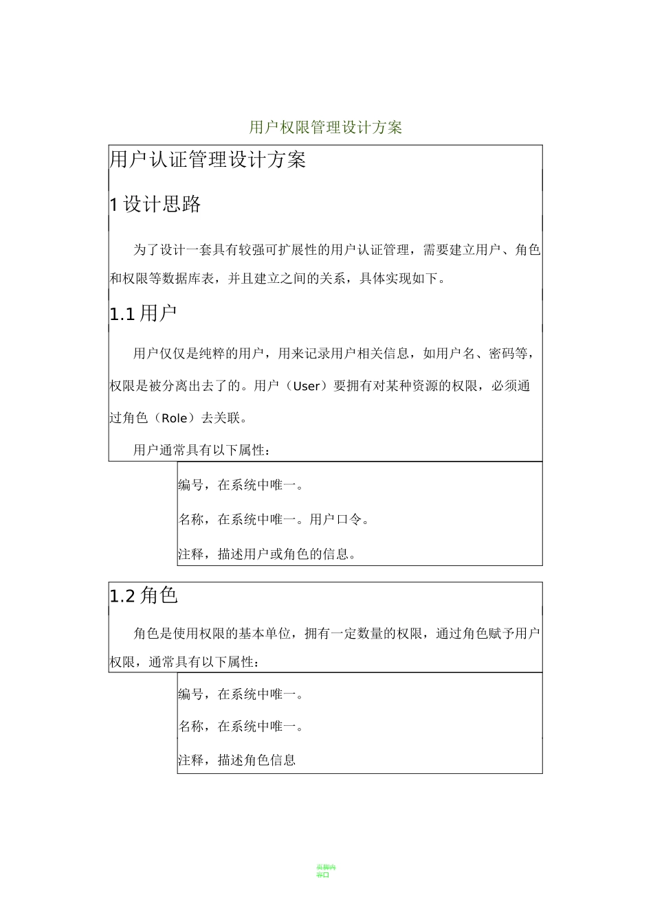 用户权限管理设计方案_第1页