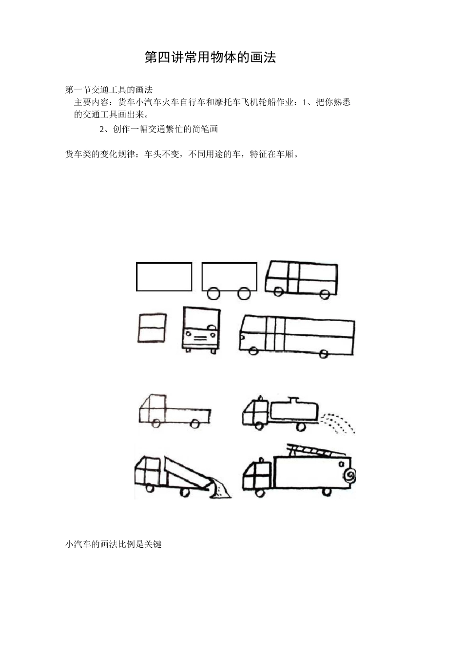 幼师简笔画——常用物体的画法_第1页