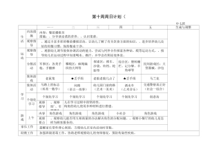 周计划观察要求