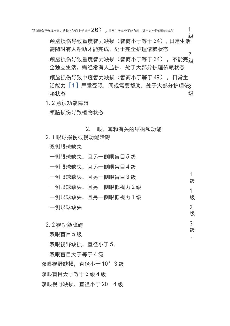 人身保险伤残评定标准(行业标准)50212_第3页