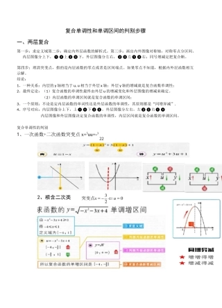 14、复合函数单调性和单调区间的判别