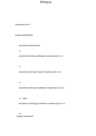 DFA化简代码java