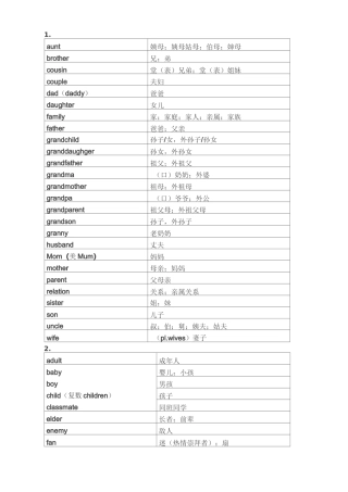 初升高衔接必备词词汇857