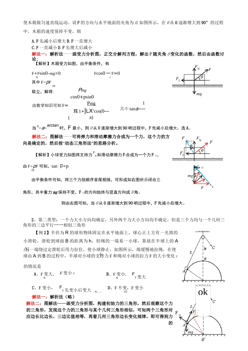 物体的动态平衡问题解题技巧_第2页