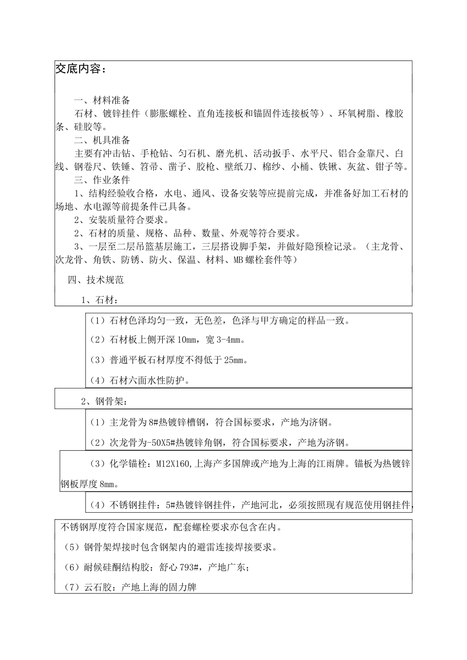 石材技术交底_第2页