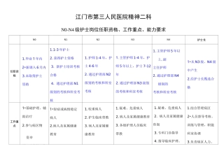 NN护士分级