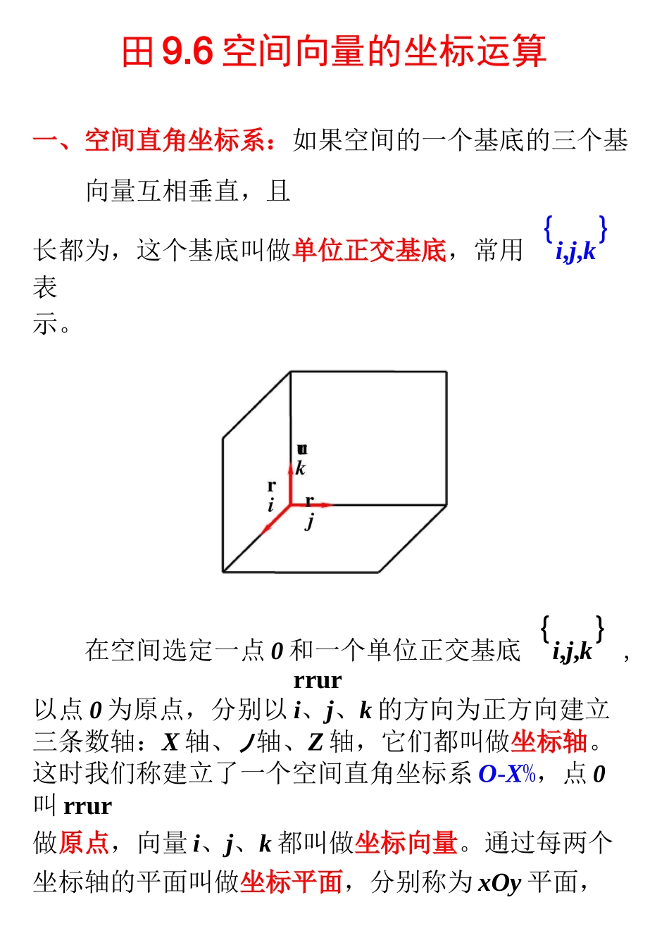 空间向量的坐标运算_第1页