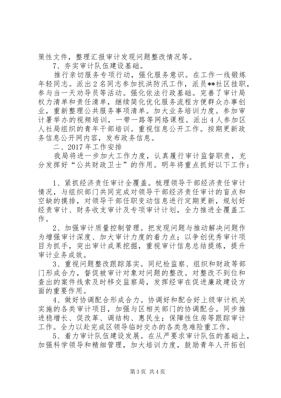区审计局XX年工作总结 _第3页