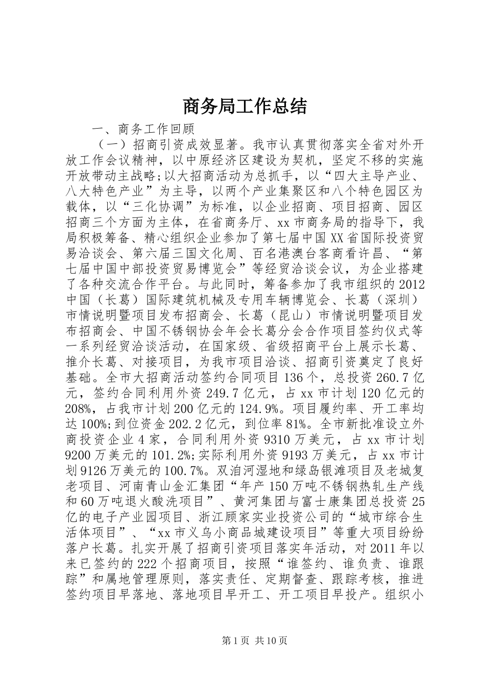 商务局工作总结 (20)_第1页