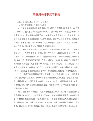 商贸局长述职实习报告 