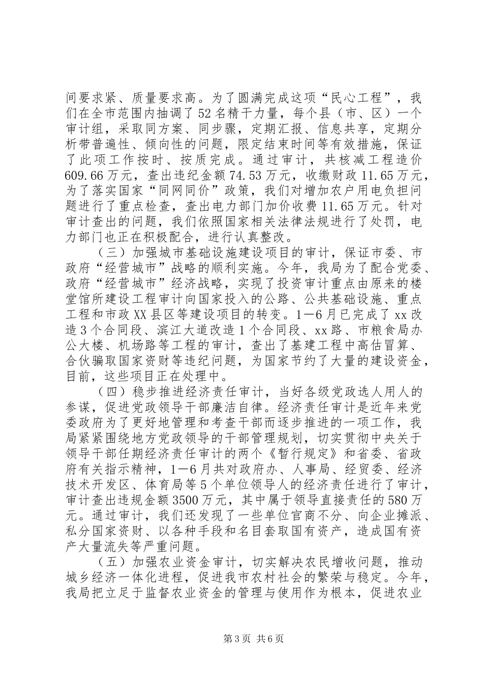 上半年审计工作总结 _第3页