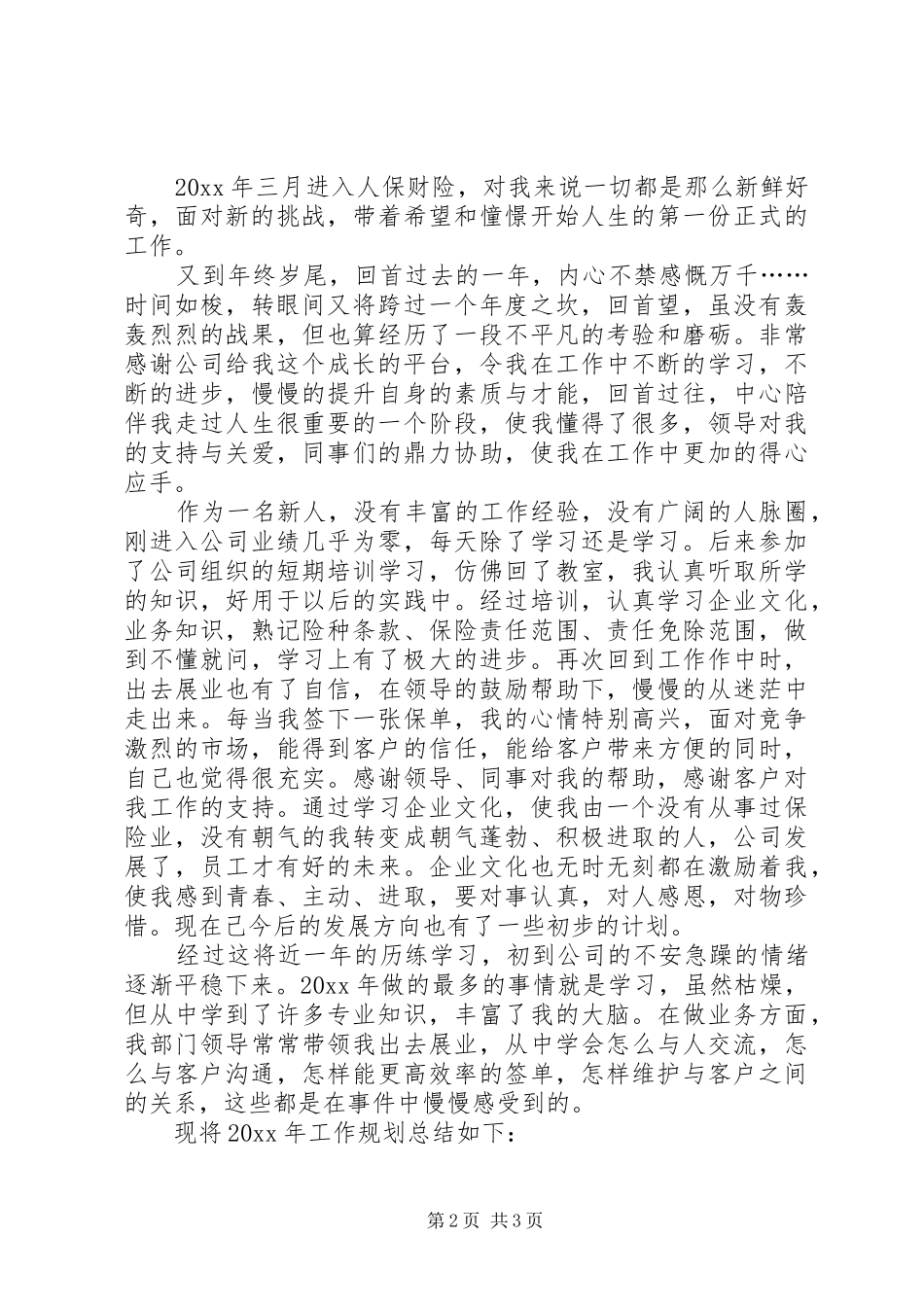 人保财险工作总结 _第2页