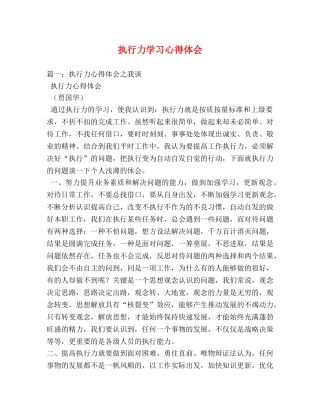 执行力学习心得体会 (000002)