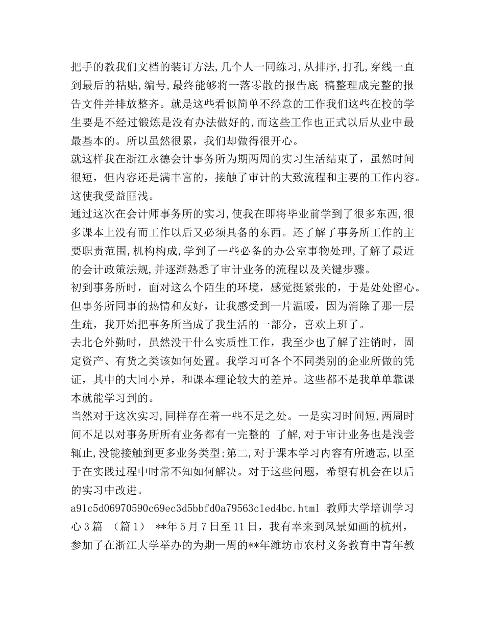 XX会计事务所实习报告范文汇编- _第3页
