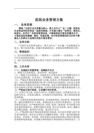 亳州玛利亚医院管理方案