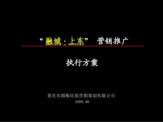 2009年重庆汉中市融城上东营销推广执行方案