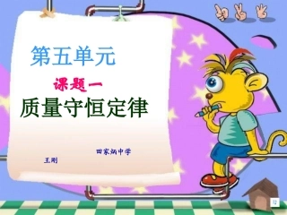 九年级化学上册质量守恒定律4ppt.