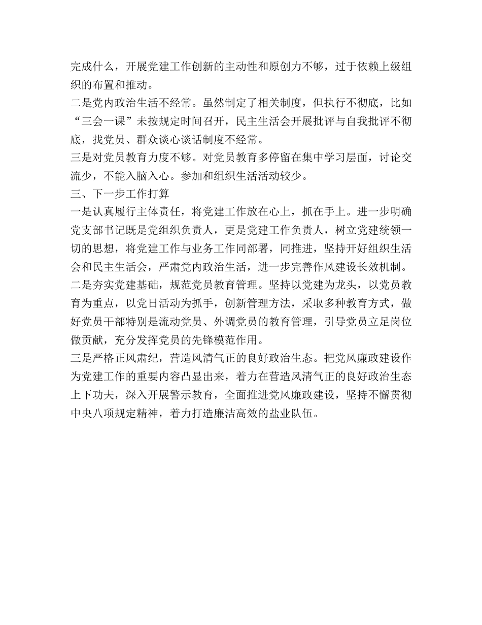 XX年国有公司党支部书记抓党建工作述职报告 _第3页