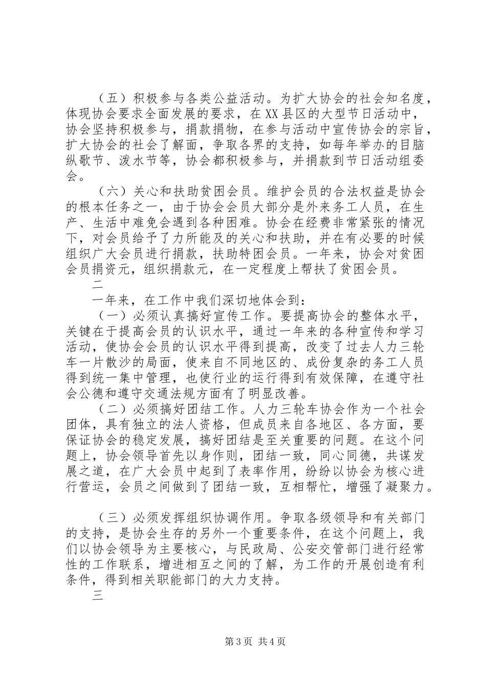 人力三轮车协会工作总结 _第3页