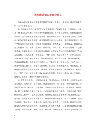 袁纯清讲话心得体会范文 
