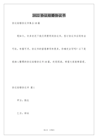 2024协议结婚协议书_4