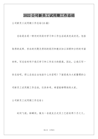 2024公司新员工试用期工作总结_1