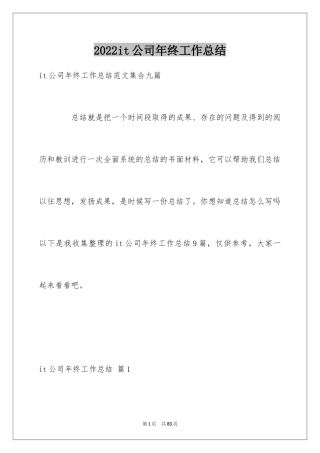 2024it公司年终工作总结_1