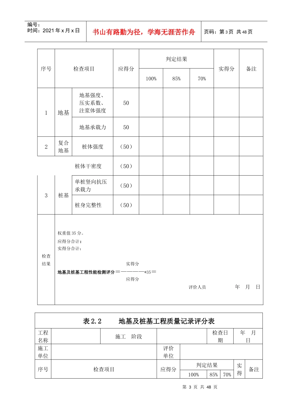 建筑工程质量评分表_第3页