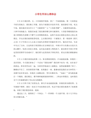 小学生军训心得体会 (000001)