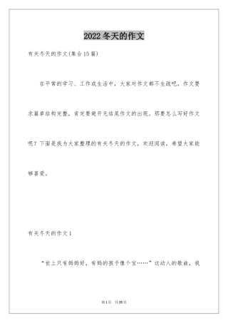 2024冬天的作文_3