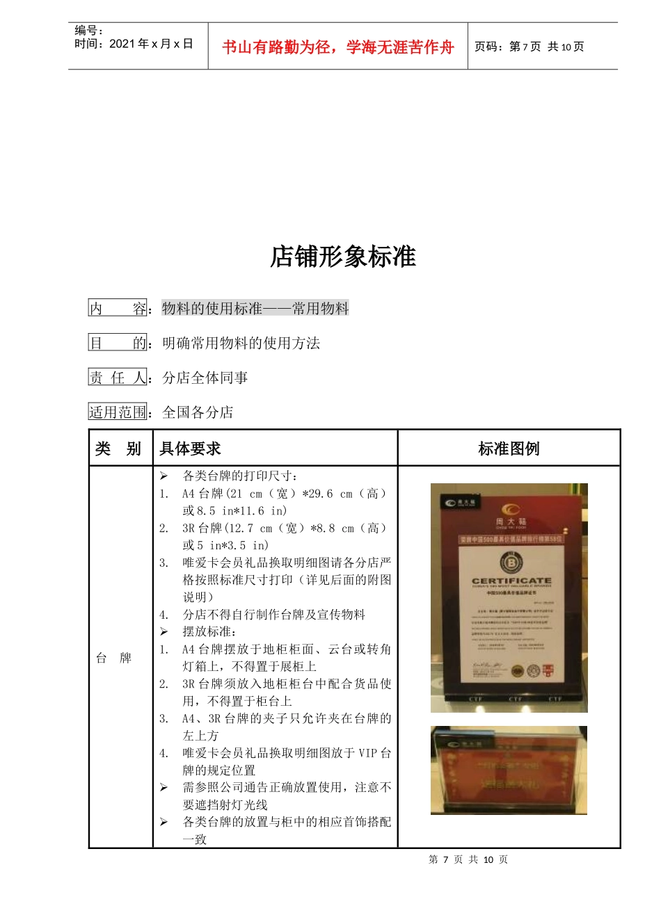 浅论店铺形象标准_第1页