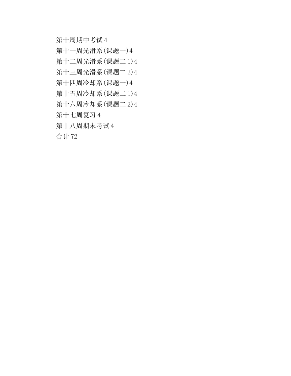 职业技术学校发动机构造与维修教学参考计划 _第3页