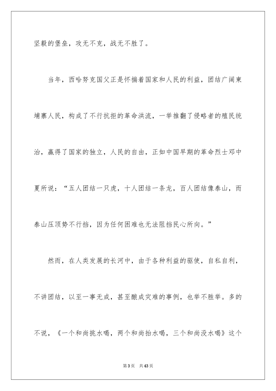 2024团结就是力量演讲稿_295_第3页