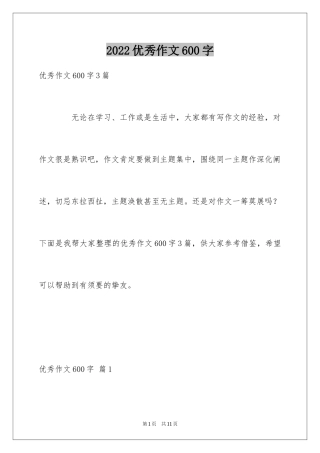 2024优秀作文600字_3