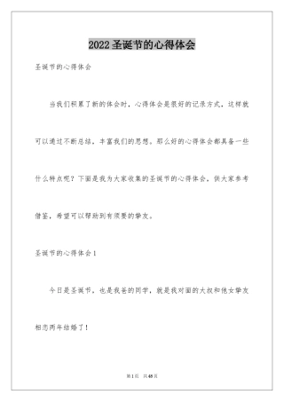 2024圣诞节的心得体会_3