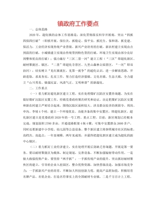镇政府工作要点 