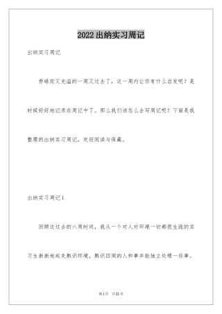 2024出纳实习周记_1
