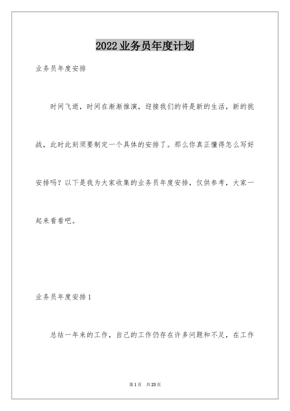 2024业务员年度计划_第1页