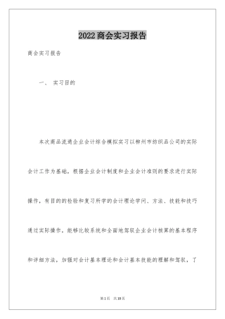2024商会实习报告