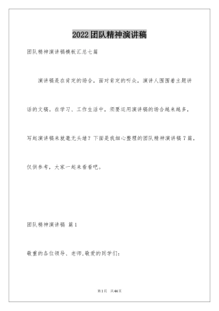 2024团队精神演讲稿_587