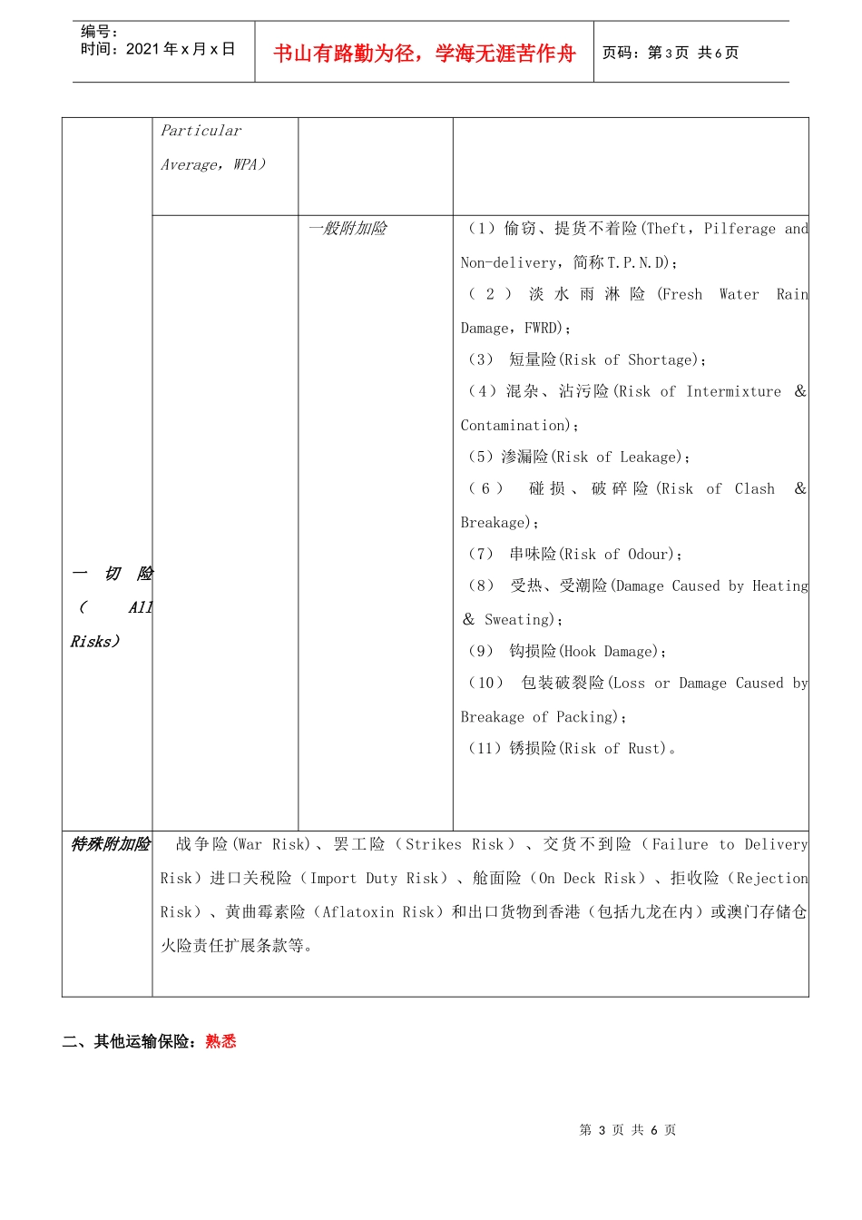 国际货物运输保险讲义_第3页