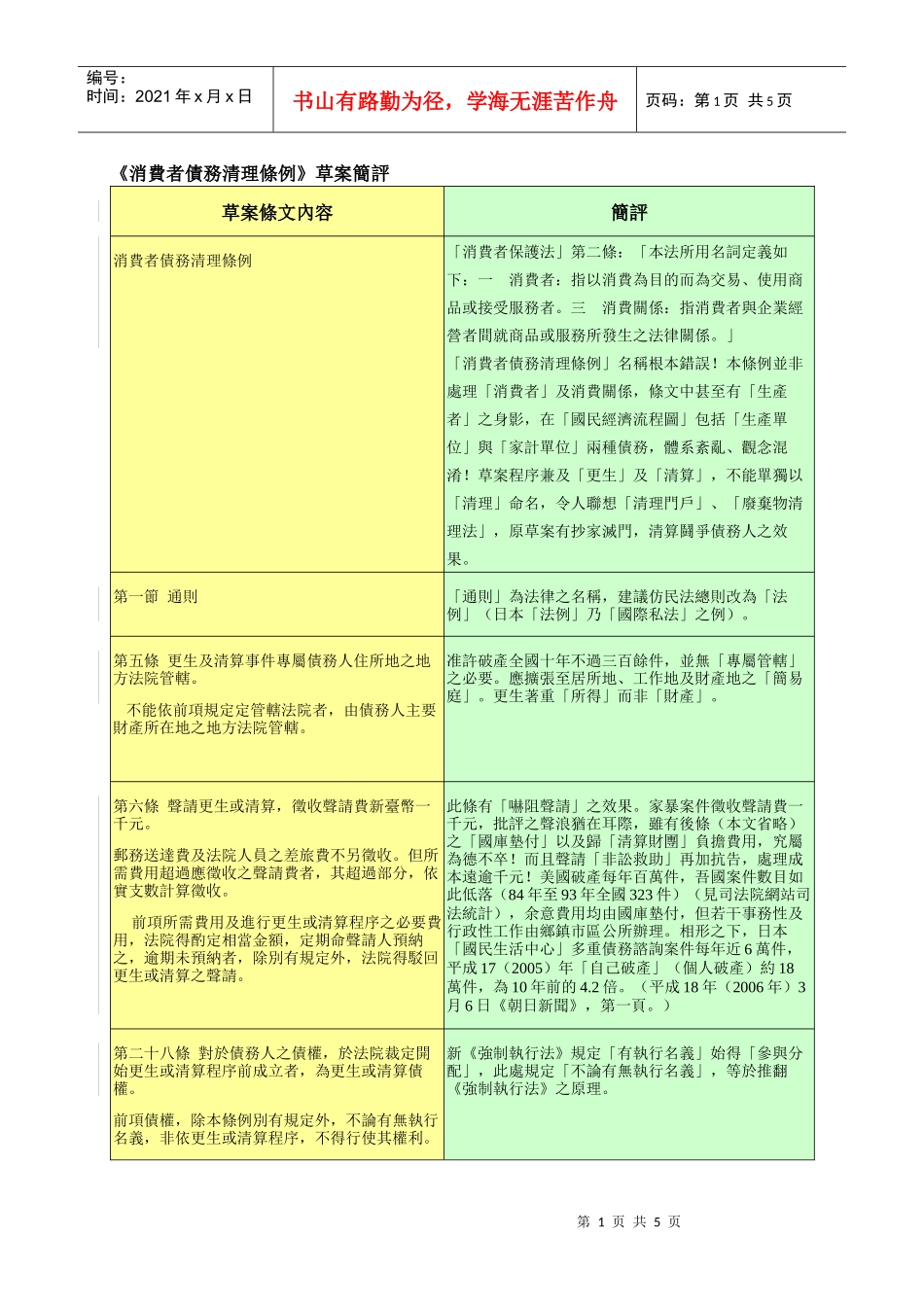 消费者债务清理条例草案简评_第1页