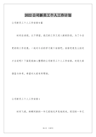2024公司新员工个人工作计划_7