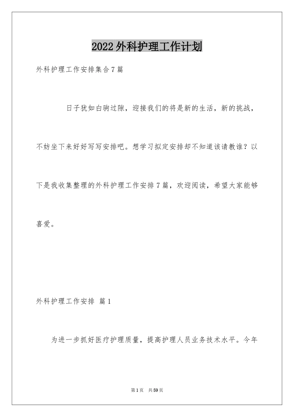 2024外科护理工作计划_7_第1页