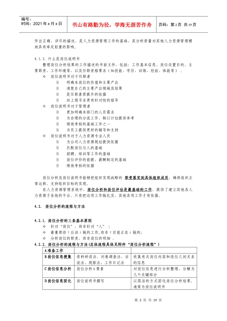 岗位分析及岗位说明书编写手册_第2页