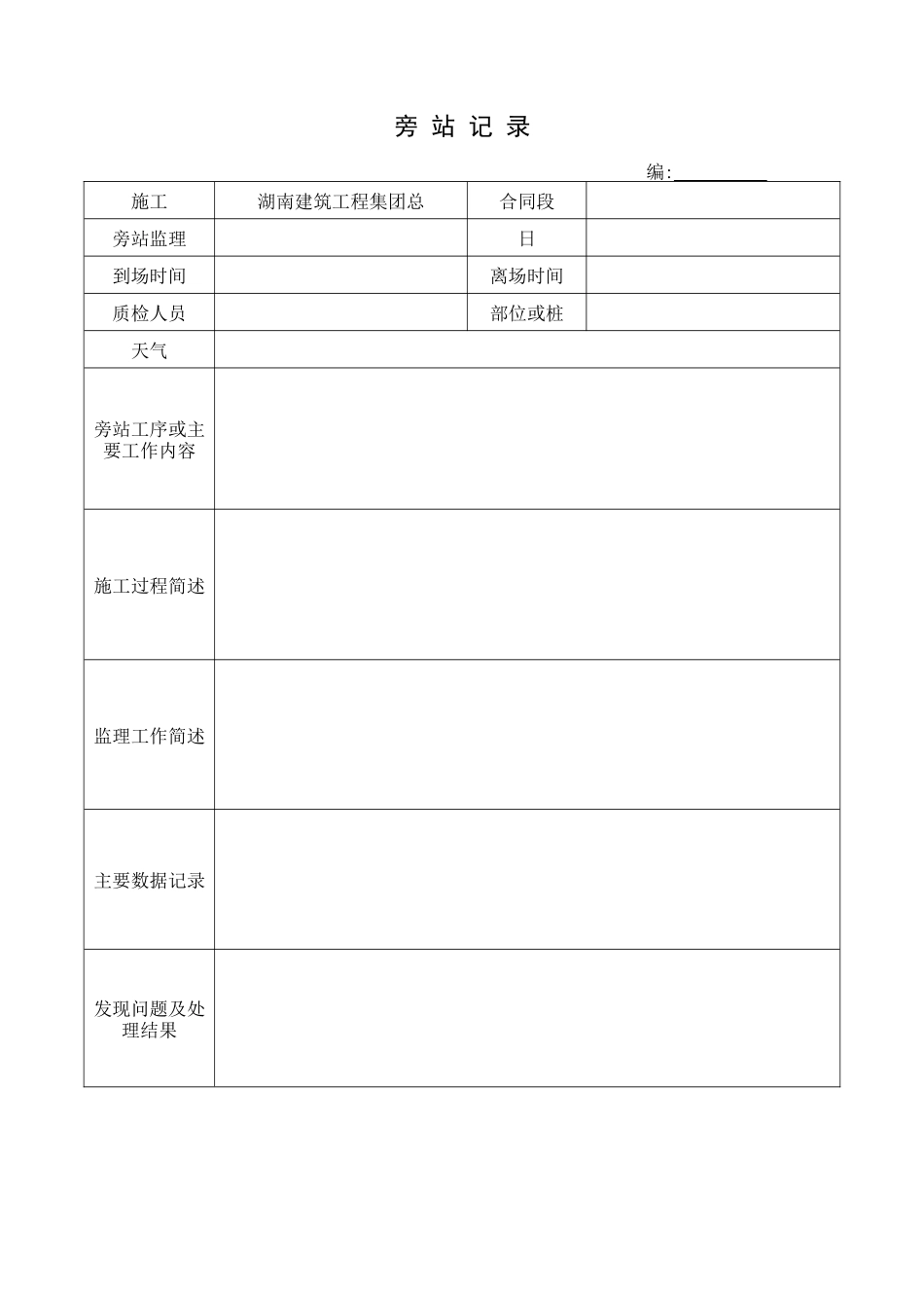 南海三山（国际）物流港区橹尾撬大桥建设工程项目监理日志_第3页
