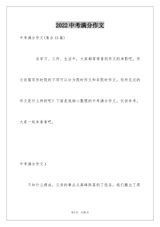 2024中考满分作文_200