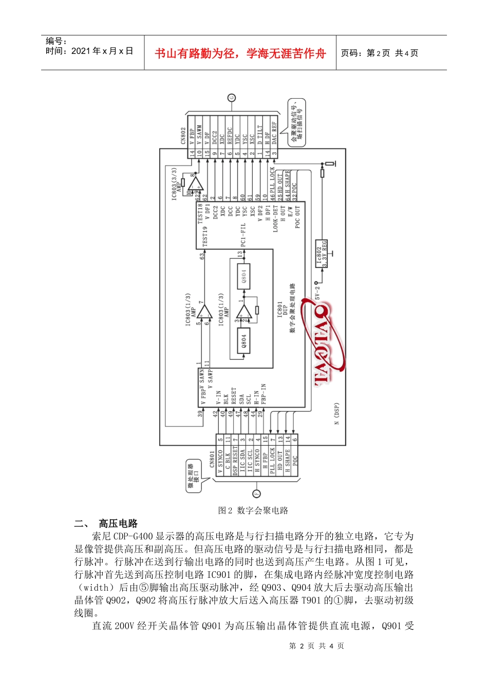 索尼显示器的高压和会聚电路_第2页